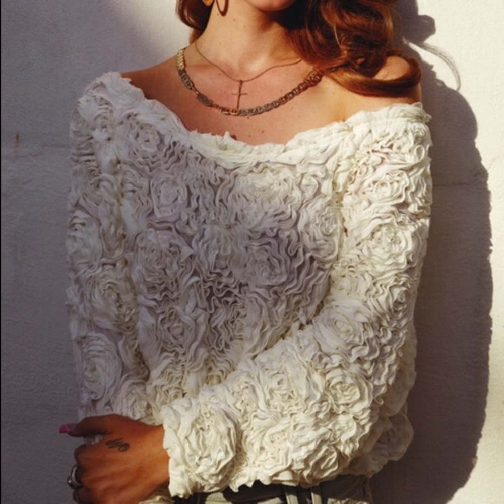 Lana Del Rey AmericanApparel Floral 3D Mesh Jumper